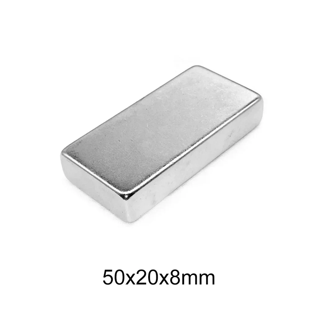 1/2/5KS 50x20x8 Velký Blok Neodymové Magnety 50 mm x 20 mm Magnetizace permanentním Magnetem 50x20x8mm silný silný Magnet 50*20*8 mm
