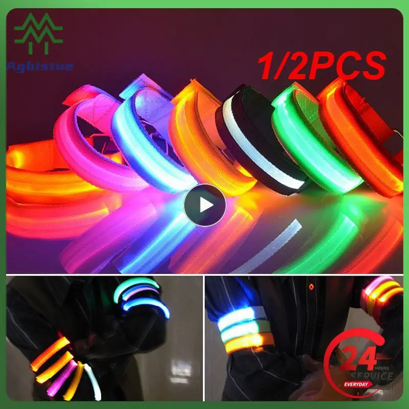 1/2KS Noční Běh Armband LED Světlo Venkovní Sport USB Dobíjecí Bezpečnostní Pás Paže Noha Varování Náramek jízda na kole Bike