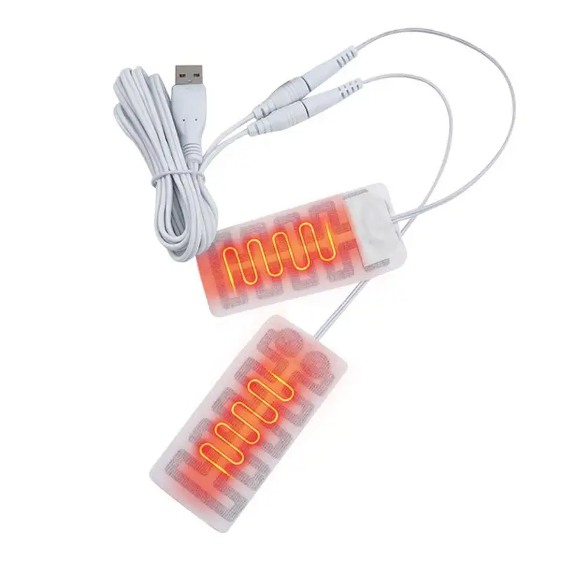 1 Pár Elektrické USB Rukavice Topení Vytápěné Rukavice z Uhlíkových Vláken Hadřík USB Topení Rukavice Pad Zimní Venkovní Straně Nohy Teplejší