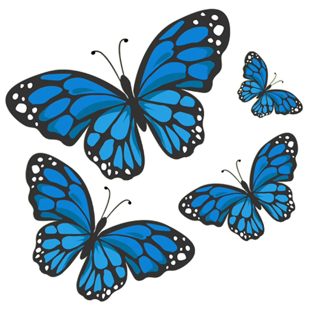 1 Sada Místnosti Samolepky na Zeď Ložnice Lepidlo Zeď Obtisk Butterfly Samolepky Záře v Temné Samolepky