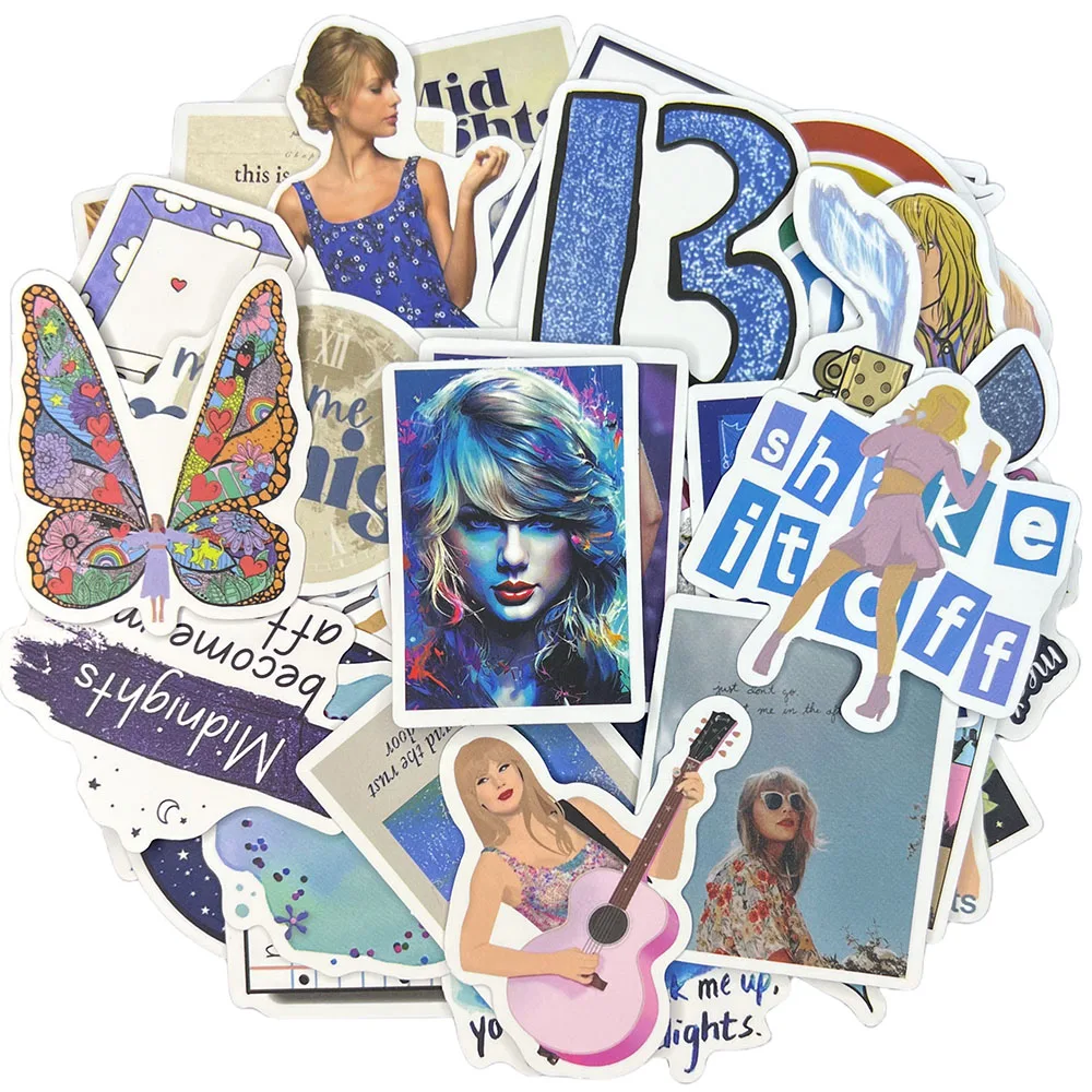 10/30/50ks Taylor Swift Půlnoci Vodotěsné Graffiti Nálepka Estetický Dekorativní Zavazadla, Notebook, Telefon Pohár Notebook Samolepky