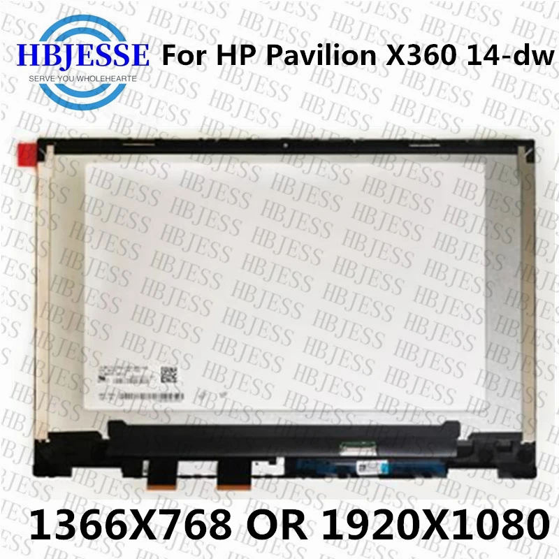 14.0 LCD Touch Screen Digitizér Montáž Pro HP Pavilion x360 Convertible 14-DW 14T-DW100 14M-DW1023DX 14-DW1034NR 14-DW1079TU