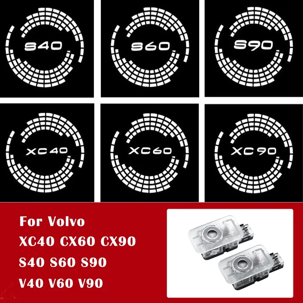 2ks Pro Volvo XC40 CX60 CX90 S40 S60 S90 V40 60 V60 V90 Auto Znamení LED Dveře Vítejte Světlo Laser Projektor Světla Dodatečná Světla