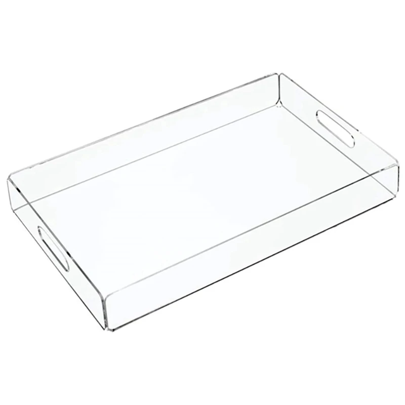 2X Transparentní Akrylové Zásobník Akryl Snack Deska Multifunkční Skladovací Deskou Koupelna Ručník, Zásobník
