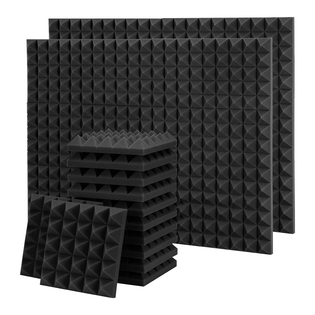 36 Pack Pyramidy Akustické Pěny,9.8 X 9.8 X 2 Inch Zvuk Důkaz, Pěna,Pohlcující Zvuk Deska pro Zdi,Studio, dům a Kancelář