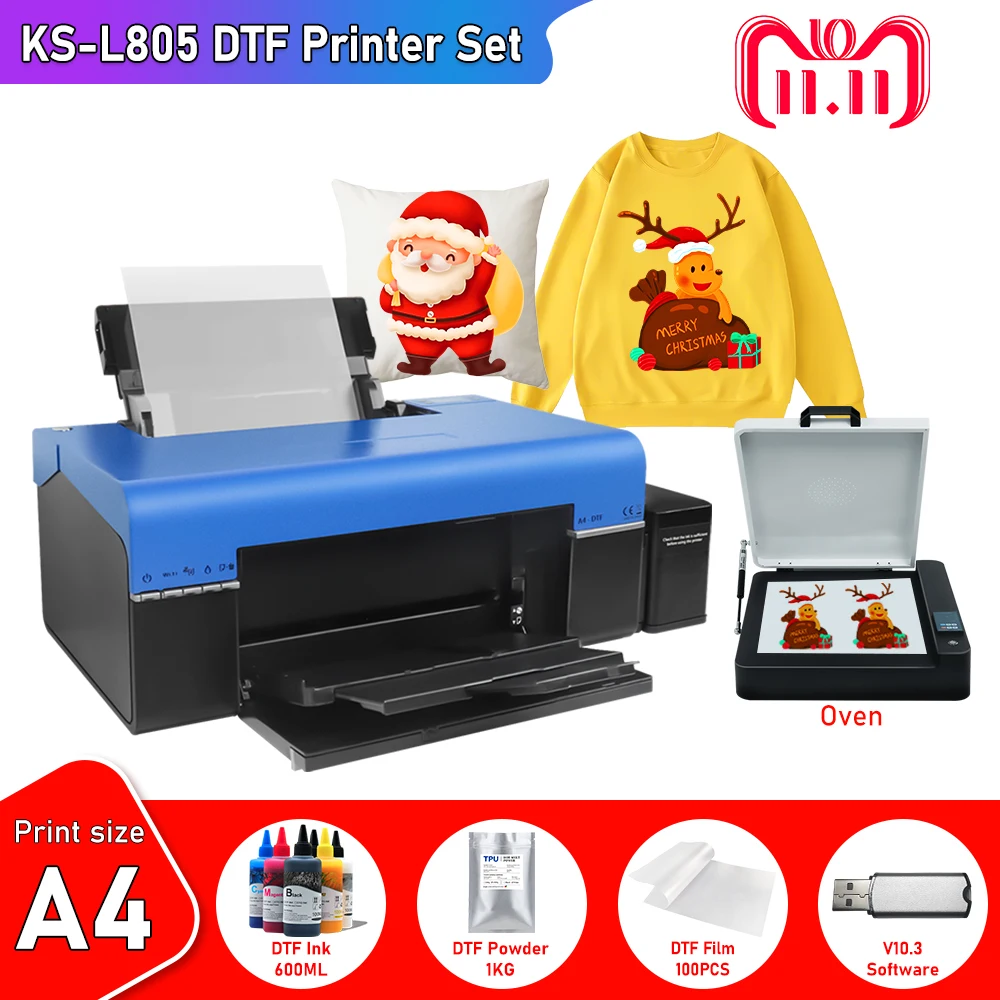 A4 dtf tiskárny pro epson l805 impressora dtf A4 přímo pro film, pro t košili, džíny, šaty tkanina A4 dtf tiskový stroj