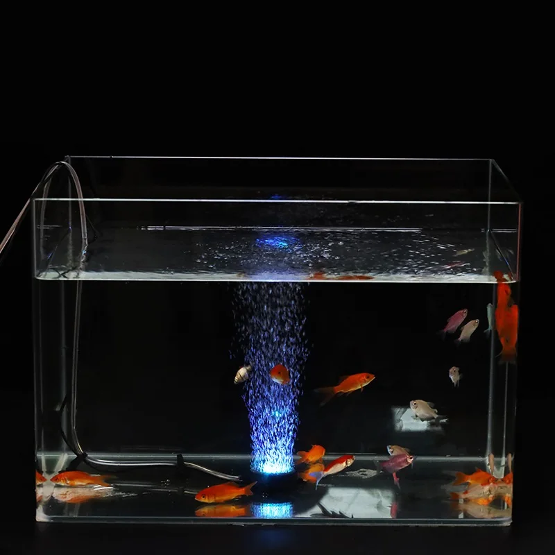 Akvarijní vzduchová Bublina S 6ks Lampa Vytváření Kyslíku pro akvária Underwater Fish Tank Světlo Barevné Měnící se LED Air Light