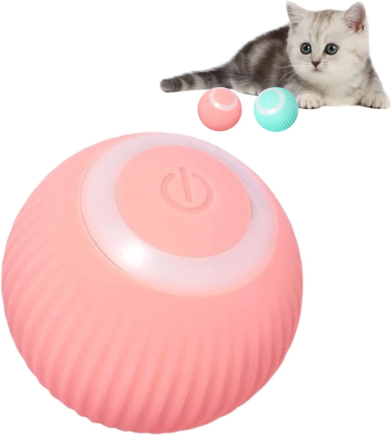 ATUBAN Inteligentní Interaktivní Hračka pro Kočky Míček,Automatické Pohybující Skákací Míč pro Vnitřní Kočky,Interaktivní Hračky pro Kočky, pro Vnitřní Kočky