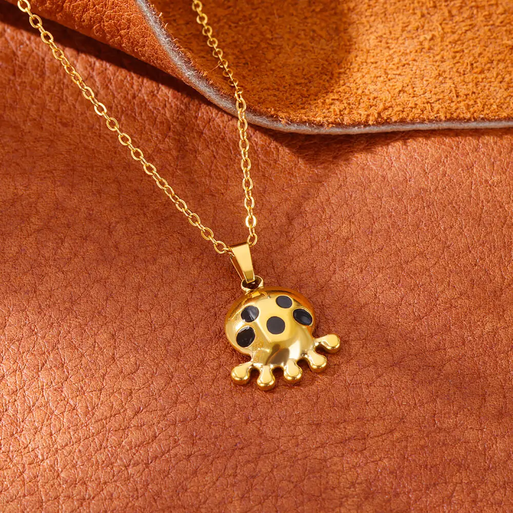 Chobotnice Přívěsek Náhrdelníky pro Ženy z Nerezové Oceli Pozlacené Klíční kost Řetěz Náhrdelník Vintage Pár Estetické Šperky límec