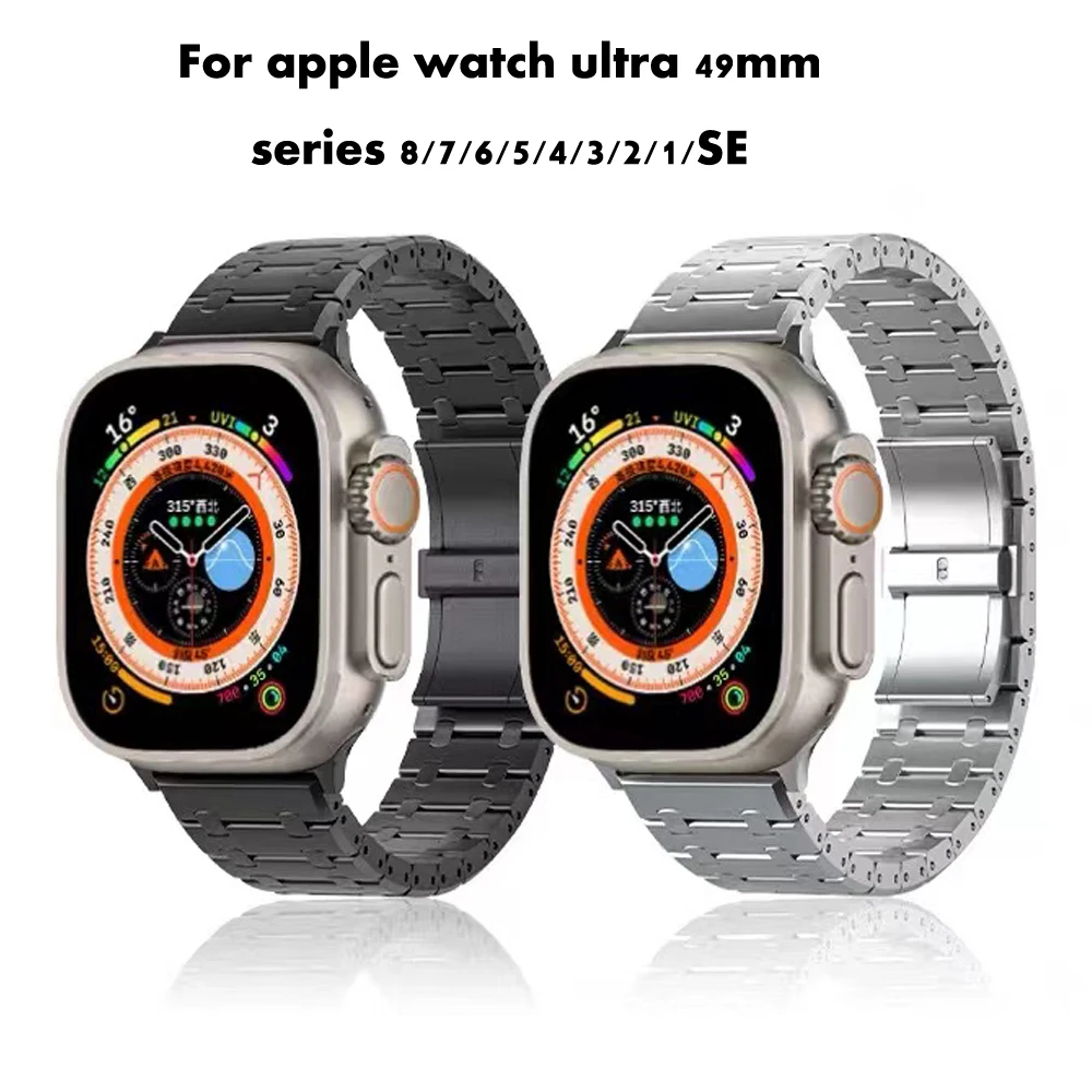 Correa pro apple hodinky kapela ultra 49mm 45 mm 44 mm 41 mm 40 mm 42 mm z nerezové oceli Luxusní popruh pro iwatch SE/8/7/6/5/4/3 Náramek