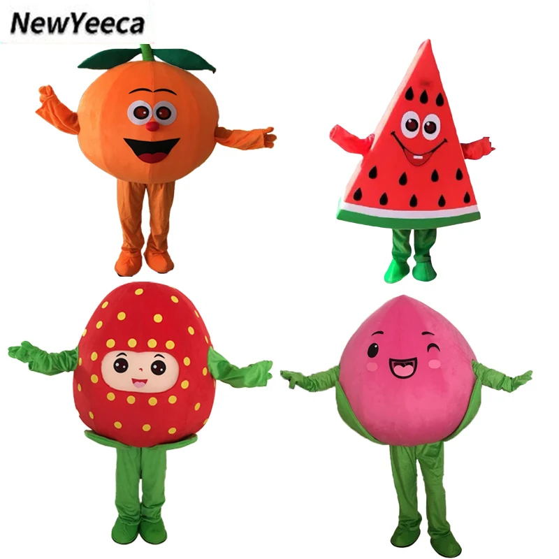 Cosplay ovoce Meloun, pomeranč jahoda Maskot Kostým, karneval Kreslená postavička kostým Inzertní Strany Dospělých Kostým