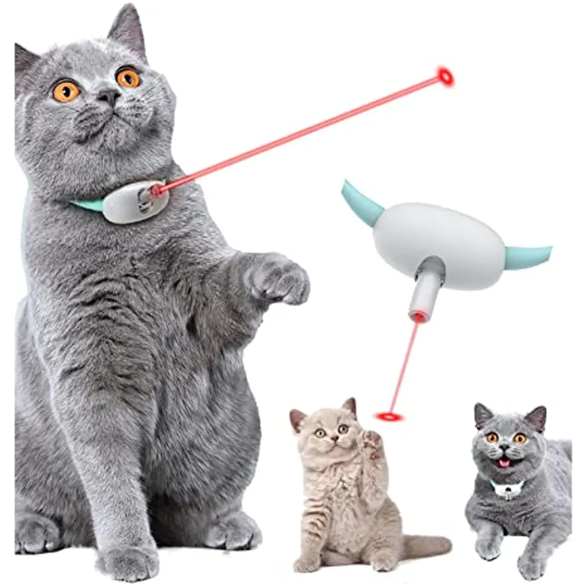 Elektrický Smart Zábavné Obojek pro Kotě Legrační Kočka Límec Nositelné Laserové Hračky pro Kočky Lectronic Školení Hračky, Obojky Kočka Dodávky