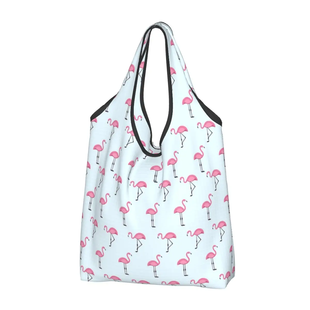 Flamingo S Potravinami Pytel Odolný Velkých Opakovaně Recyklovat Skládací Heavy Duty Nákupní Tašku V Pračce Přiložené Pouzdro