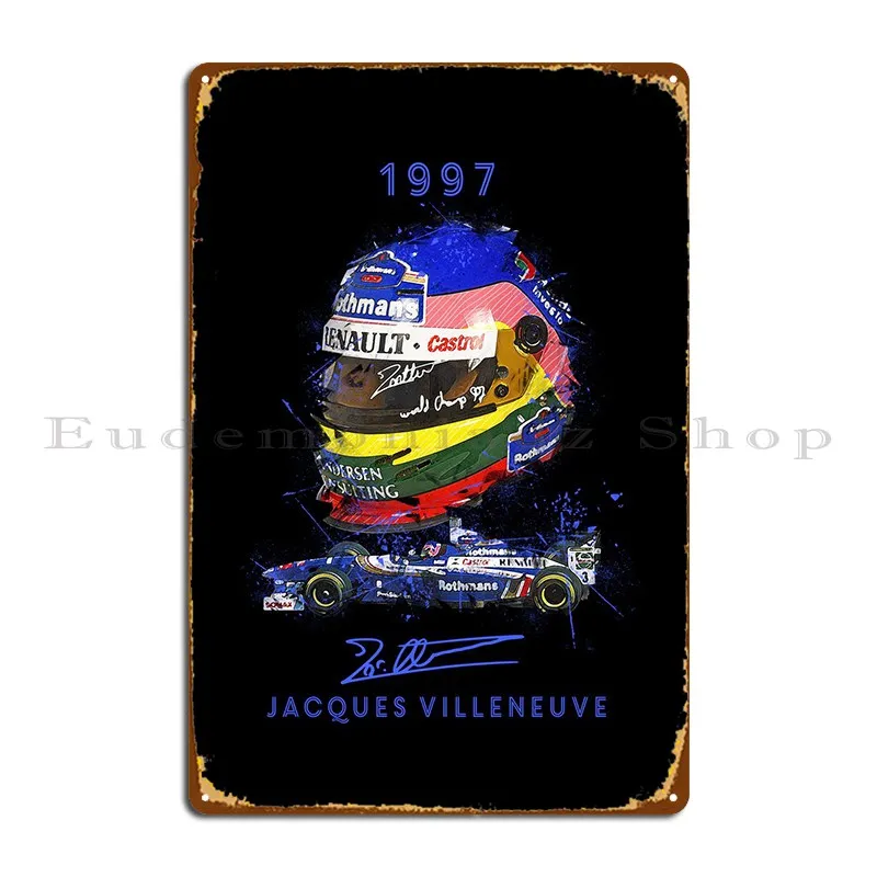 Jacques Villeneuve Kovové Znamení Desky Klasické Osobní Tisknout Klasické Plechové Znamení, Plakát