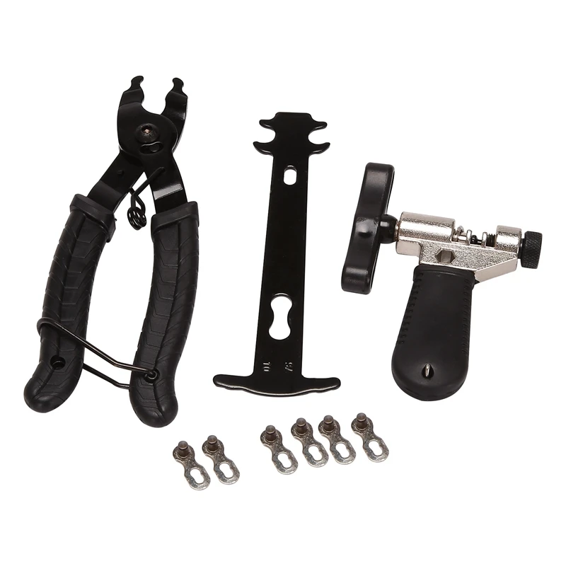 Kolo Řetěz Repair Tool Kit, Bike Master Link Kleště Odstraňovač Řetězce Jistič Splitter Cutter & Řetěz Indikátor Opotřebení Kontrola