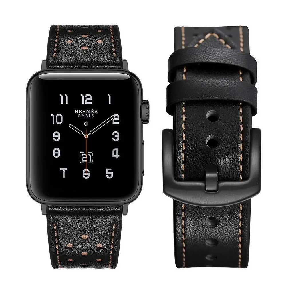 Kožený Řemínek pro Apple Watch 9 8 7 45 mm 41 mm Ultra2 49mm Chytré Hodinky Náhradní Náramek Band 6 5 4 SE 44mm 40mm 3 42mm