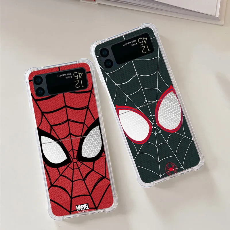 Kryt pro Samsung Galaxy ZFlip3 Z Flip5 Z Flip 3 5G Z Flip 4 zflip Marvel Spider-Man Silikonový TPU Transparentní Jasné, Měkké Vzduchu