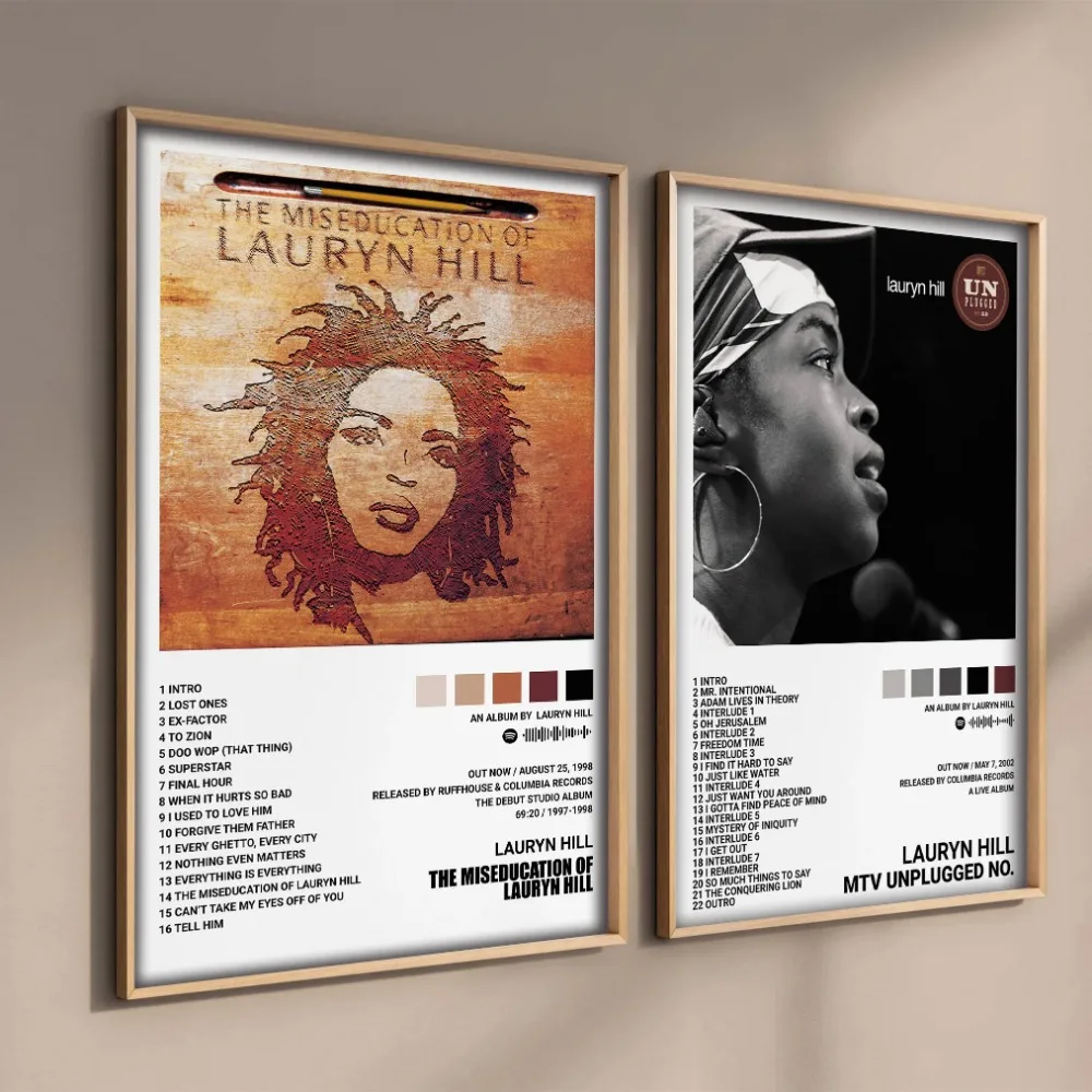 Lauryn Hill Americký Zpěvák Classics Music Album Cover Vytisknout Plakát na Pokoj Plátno Obraz Umění Doma Zdi Dekor Obrázky Dárek