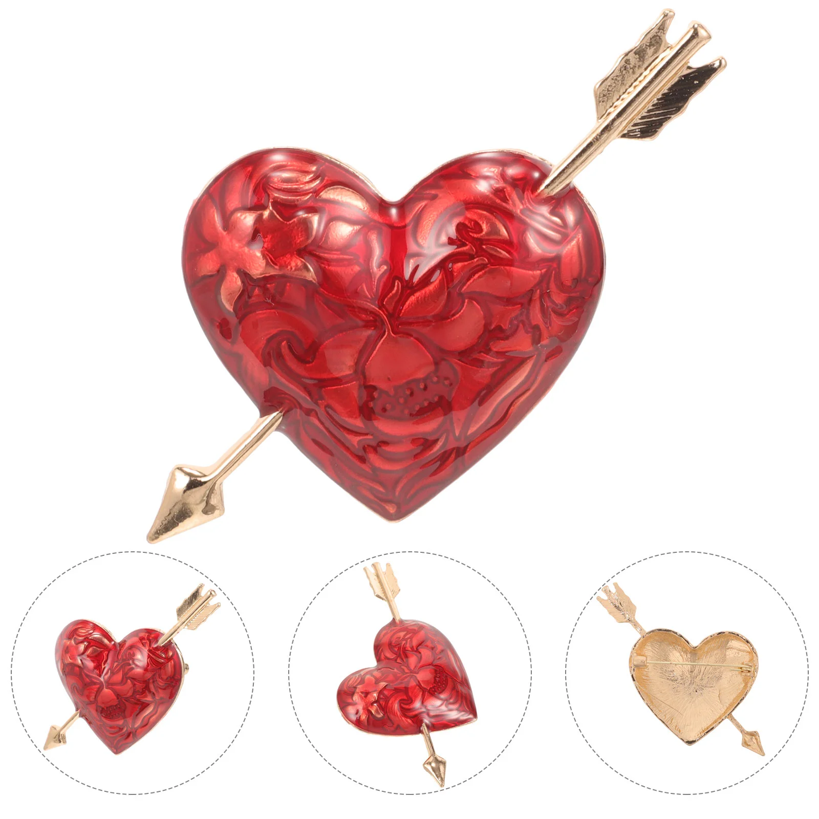 Láska Srdce Tvar Brož Pin Elegantní Ženy Klopě Pin Láska Srdce Kolík Valentine Dárek