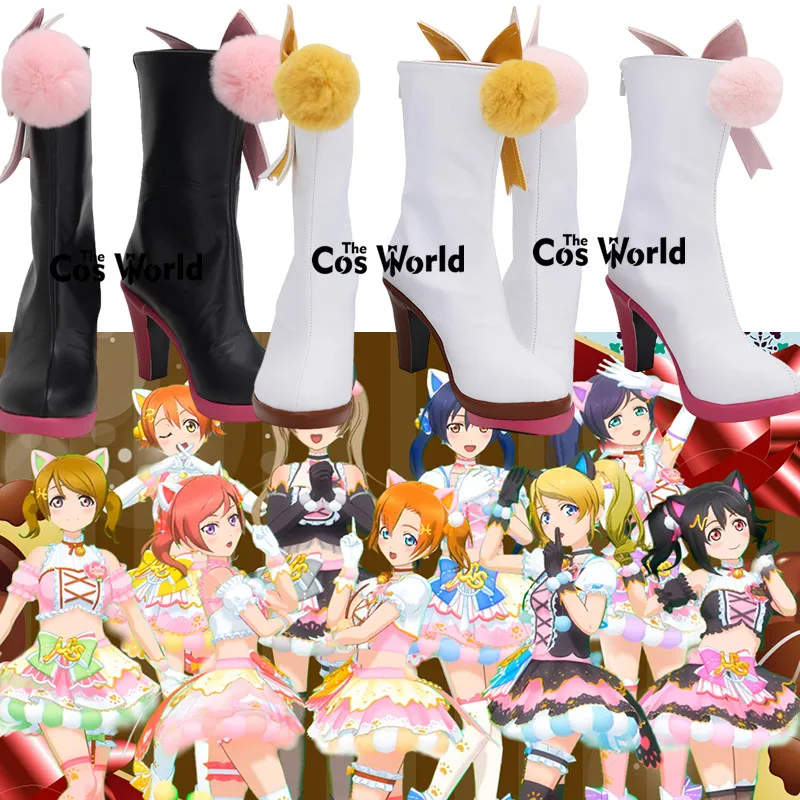 Láska Živá Kočka Twin Tail Arkádová Hra, Honoka Kotori Umi Eli Nozomi Maki Rin Hanayo Nico Anime Cosplay Vysoké Podpatky Boty Boty