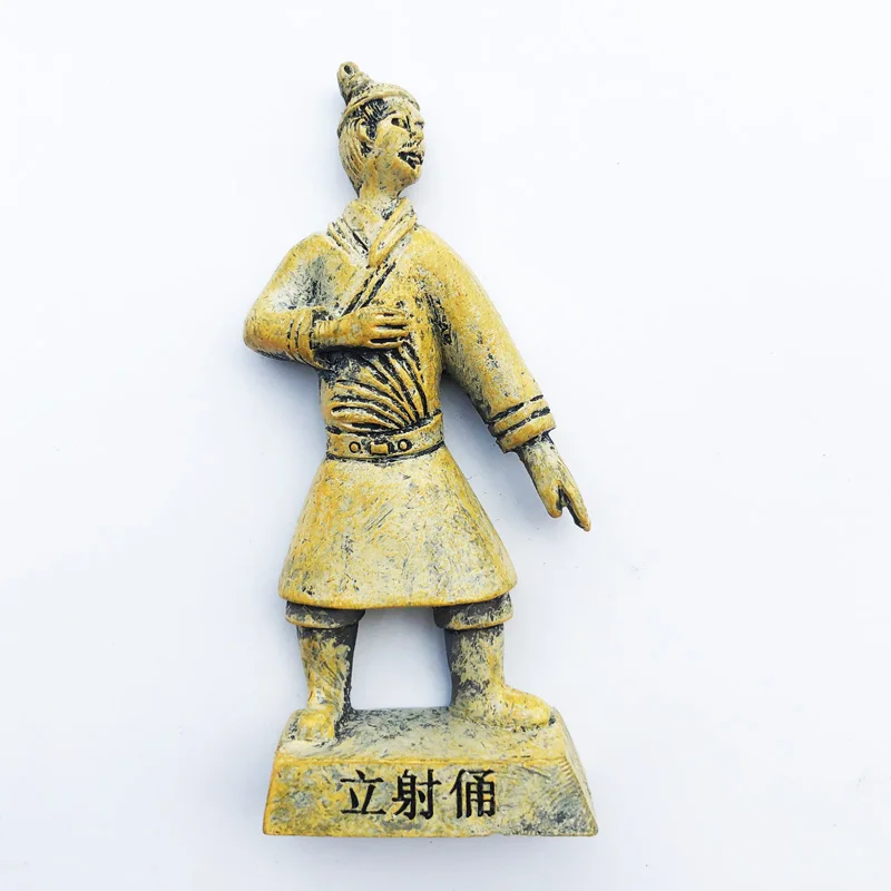 Magnet na ledničku Čínské vertikální lukostřelec figurka dar zprávy, samolepky, Řemesla, cestovní suvenýry, Nové pryskyřice, lednička samolepky