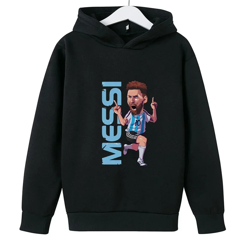 Messi s Kapucí Dětské Oblečení dívčí Oblečení Módní Baby Boys Oblečení Podzimní Teplé Fotbalová hvězda Mikina Děti Topy