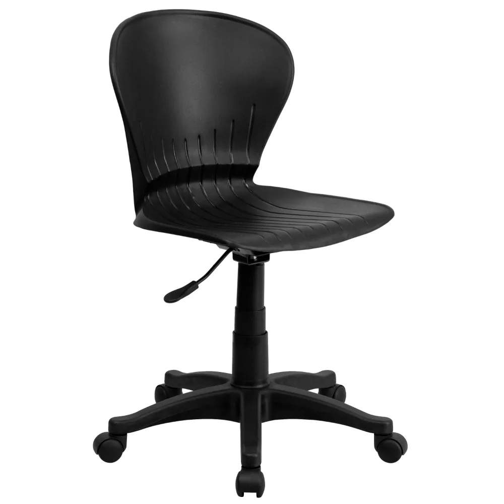 Mid-Back Černé Plastové Otočné Úkol, Kancelářské Židle, Levné Židle Nábytek