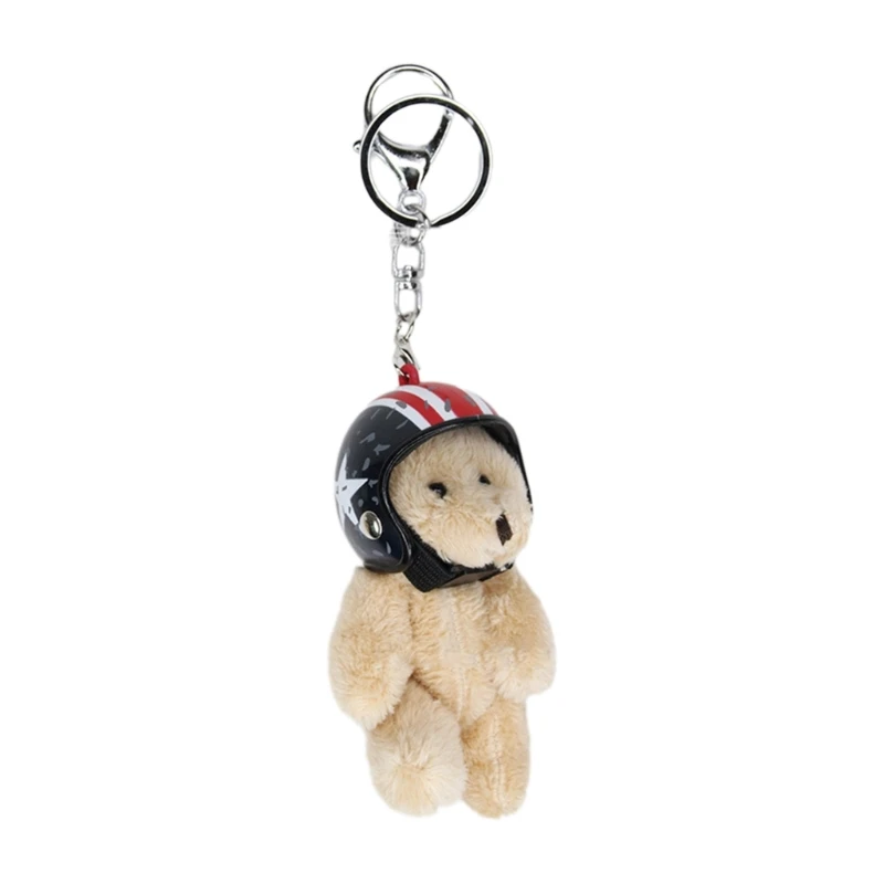 Mini Přilbou Medvěd Kouzlo Přívěsky Sladké Přívěsek Y2K Auto Přívěšek na klíče, Batoh Dekorace Módní Šperky pro Ženy, Muže