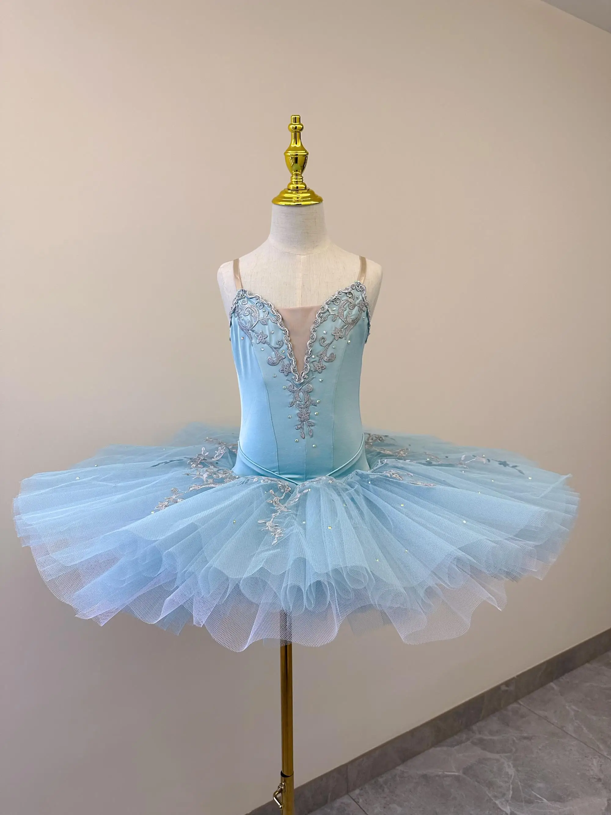 Modré Taneční Šaty Pro Dívky Todder Baletka Tutu Baletní Kostým Pro Děti, Vystoupení Baletní Oblečení