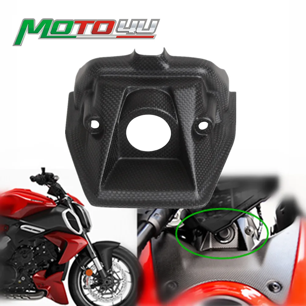 MOTO4U Pro Ducati Diavel V4 2023+ 100% Uhlíkových Vláken Klíč Kryt Zapalování Kryt Čalounění Kryt Motocykl Kapotáž Dírkou Dekorace