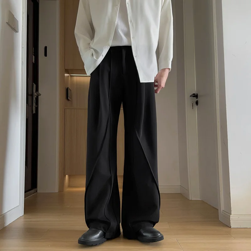 Módní Pánské Slim Kalhoty Příležitostné 2024 Jaro Léto Hubený Tužku Kalhoty Poloviny Pasu Kalhoty pro Muže Oblečení Streetwear F208