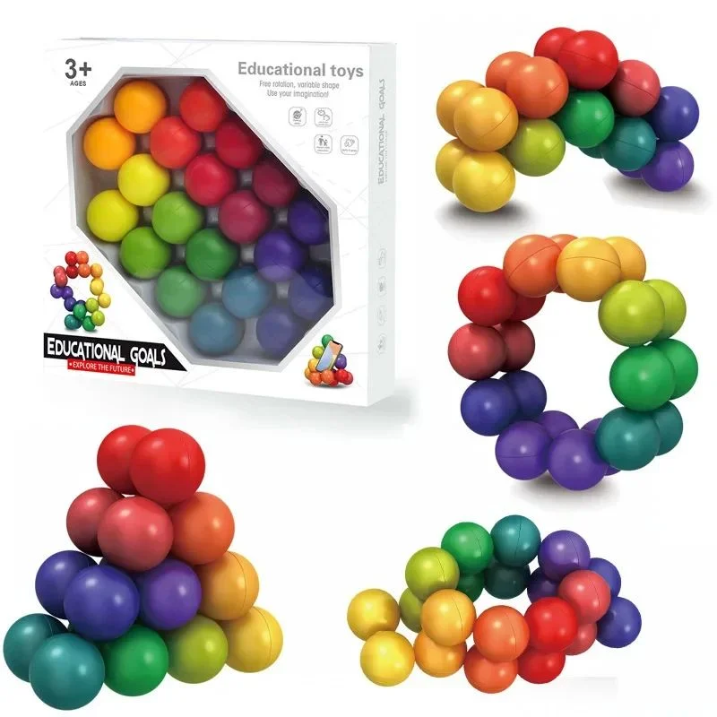 Neposeda Hračka 3d Puzzle Ball Nekonečné Zkroucené A Obrátil Flexibilní Jionts Stresu psací Stůl Sochařství Intelligence Development Hračky