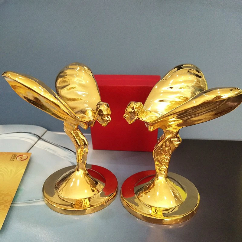 Nový Elektrický Prohlídka Individuální Automobilové Logo Rolls Royce Malé Zlaté Sochy Svatební Anděl Bohyně Létající Muž