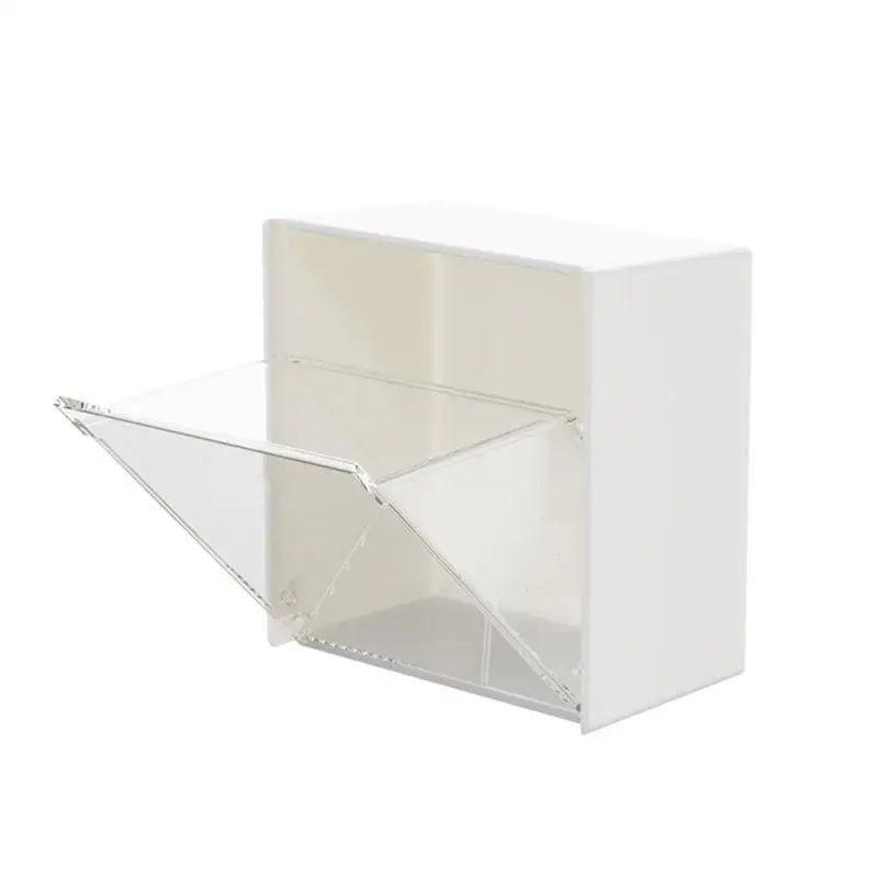 Nástěnný Úložný Box Véčko Design Plastové Vatovým Tamponem Skladování Držitel органайзер для кухни koupelnové doplňky