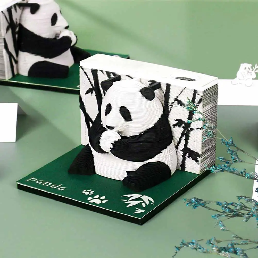 papírový Blok 3D Poznámkový blok Kawaii Papírnictví Listy Panda Model Memo Pad Roztomilý Papír Blok 3D Poznámky Sticky Note Pad Dárek