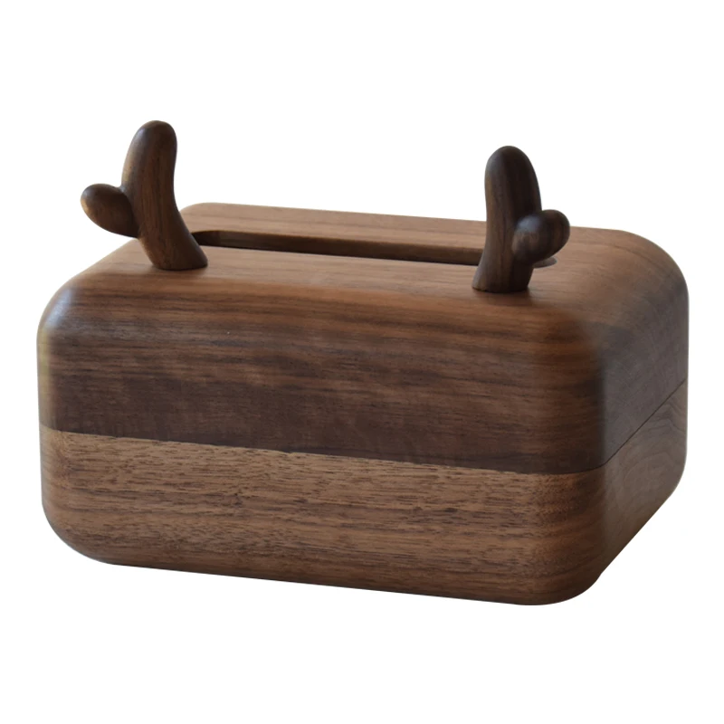 Parohy Tkáně Box [Mu Wu] Ručně Vyřezávané Parohy Celé Dřevěné Krabičky Super Roztomilý