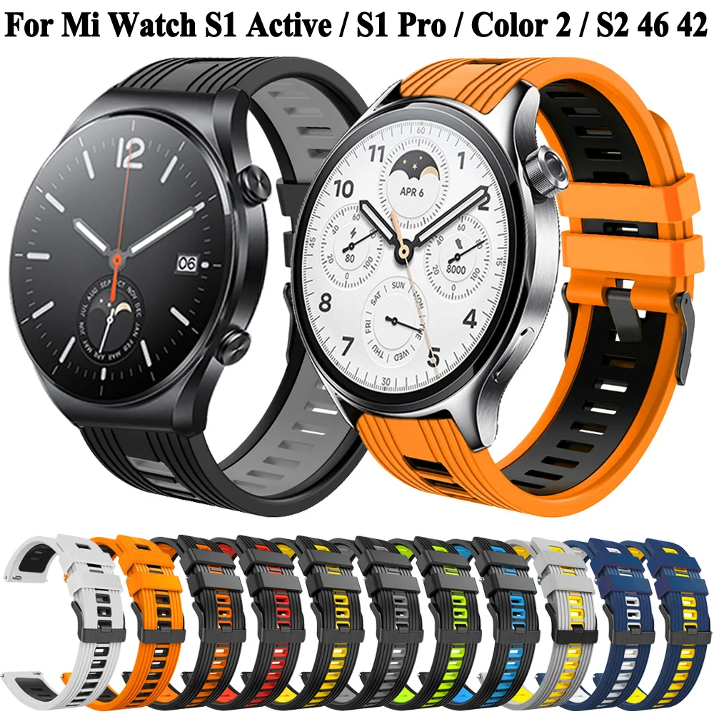 Pro Mi Hodinky S1 Aktivní Hodinky Popruhy Pro Xiaomi Hodinky S1 Pro Color 2 Sportovní Smartwatch 22mm Silikonové Watchband Náramky Pás S2