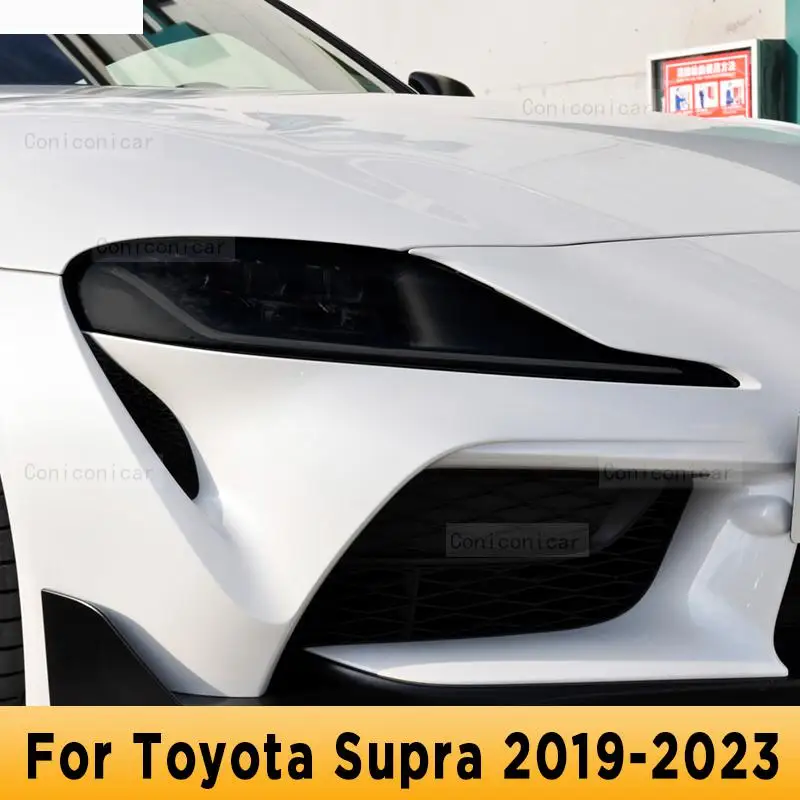 Pro Toyota Supra 2019-2023 Vozu Vnější Světlomet Proti poškrábání Přední Lampa Odstín TPU Kryt Ochranný Film, Opravy Příslušenství