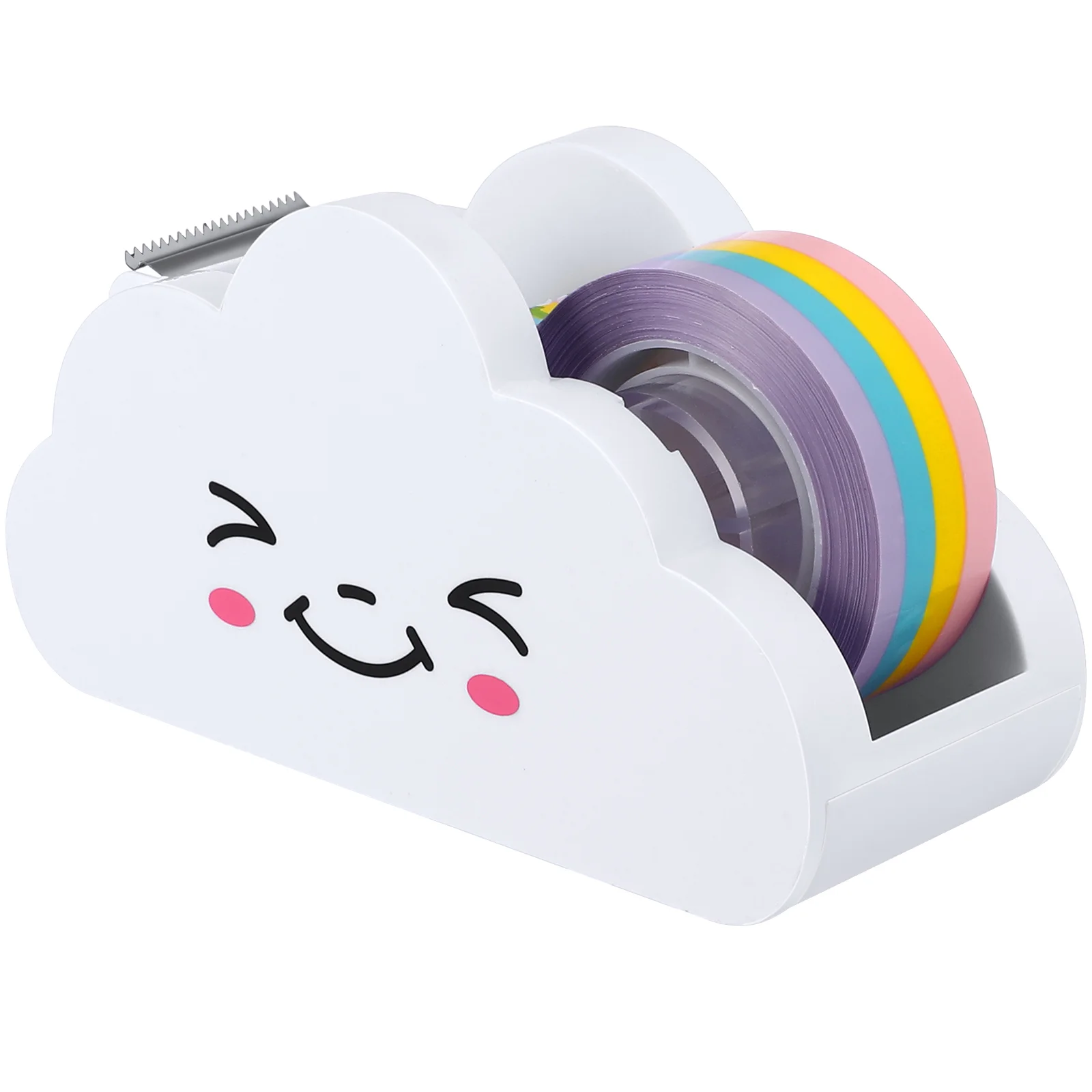 Pásky Dávkovač Washipaper Rainbow Roll Držitel Roztomilé Desktop Cloud Psací Stůl Office Řezání Maskování Kreslený Adhesivemachine Dodávky