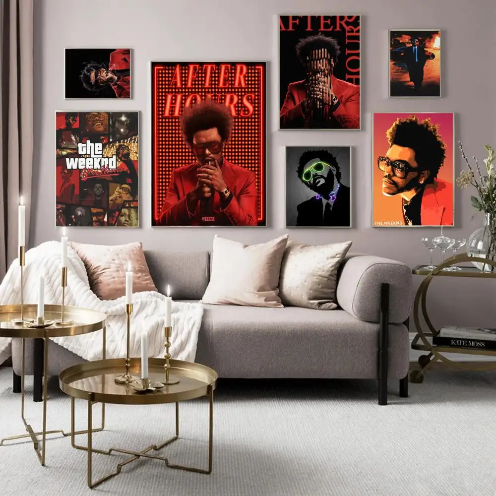 Rapper The Weeknd Whitepaper Plakát Vodotěsné Papíru Nálepka Coffee House Bar Estetické Umění Nástěnné Malby