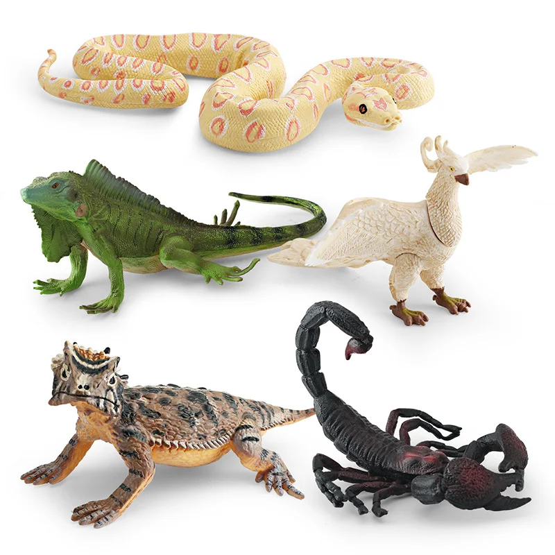 Simulace Green Iguana Phoenix Scorpion Model, Akční Figurky Volně Žijících Živočichů Python Horned Ještěrka Figurky Miniacture Vzdělávání Hračky