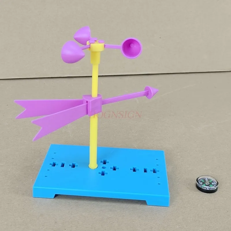 Student experiment ruční práce korouhvička děti DIY malé výrobní technologie hrát učební pomůcky malý vynález vítr