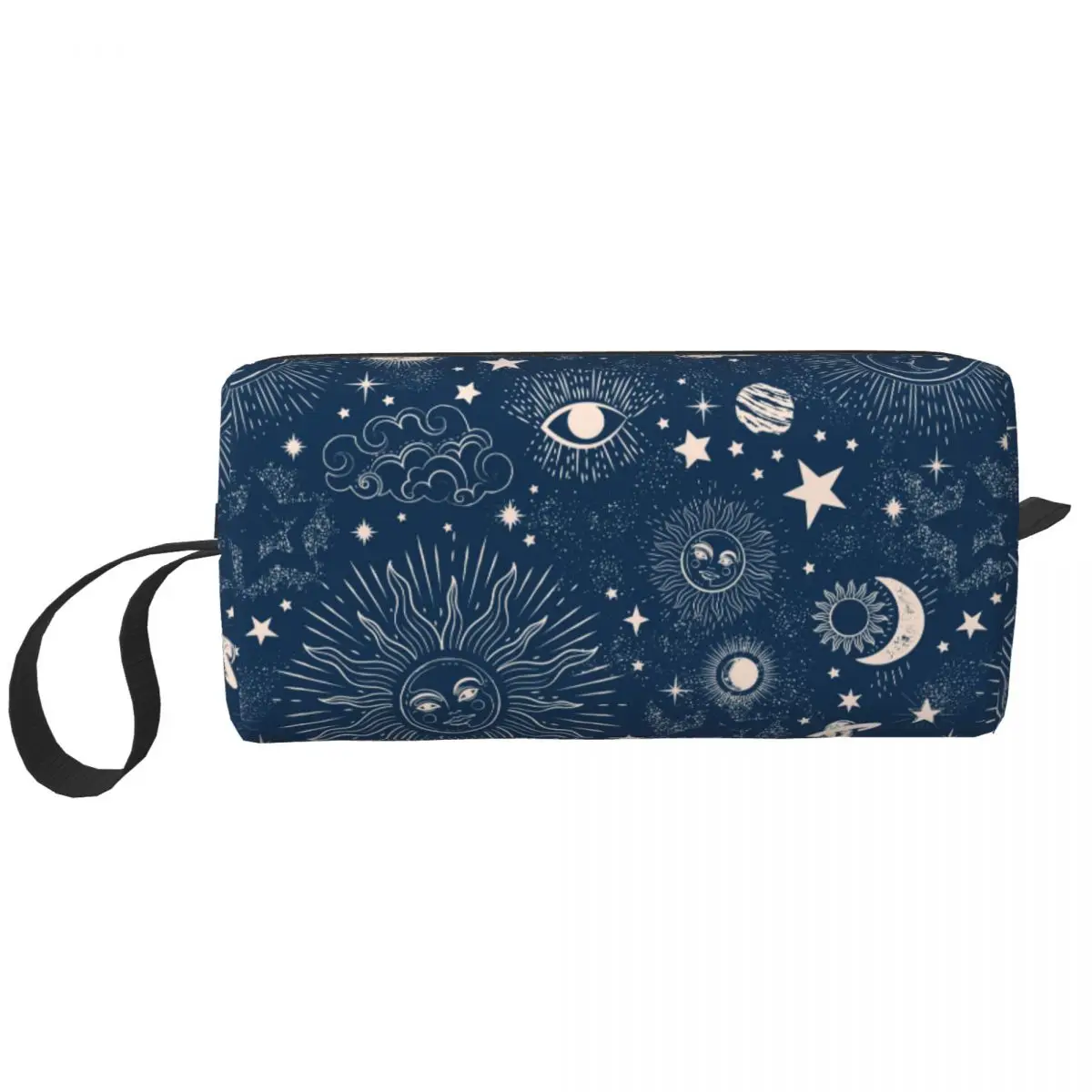 Sun Moon Star Make-up Bag Pouzdro Boho Dekor Kosmetická Taška Cestovní Toaletní Malé Make-up Pouzdro Skladování Kabelka pro Ženy