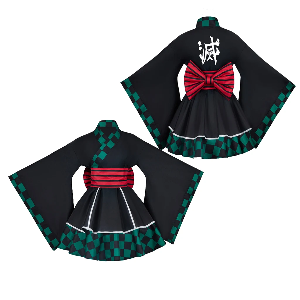 Tanjirou Kamado Cosplay Žena Kostým Šaty Tanjirou Kamado šaty kimono kostým sukně Oblečení pro Dospělé Ženy