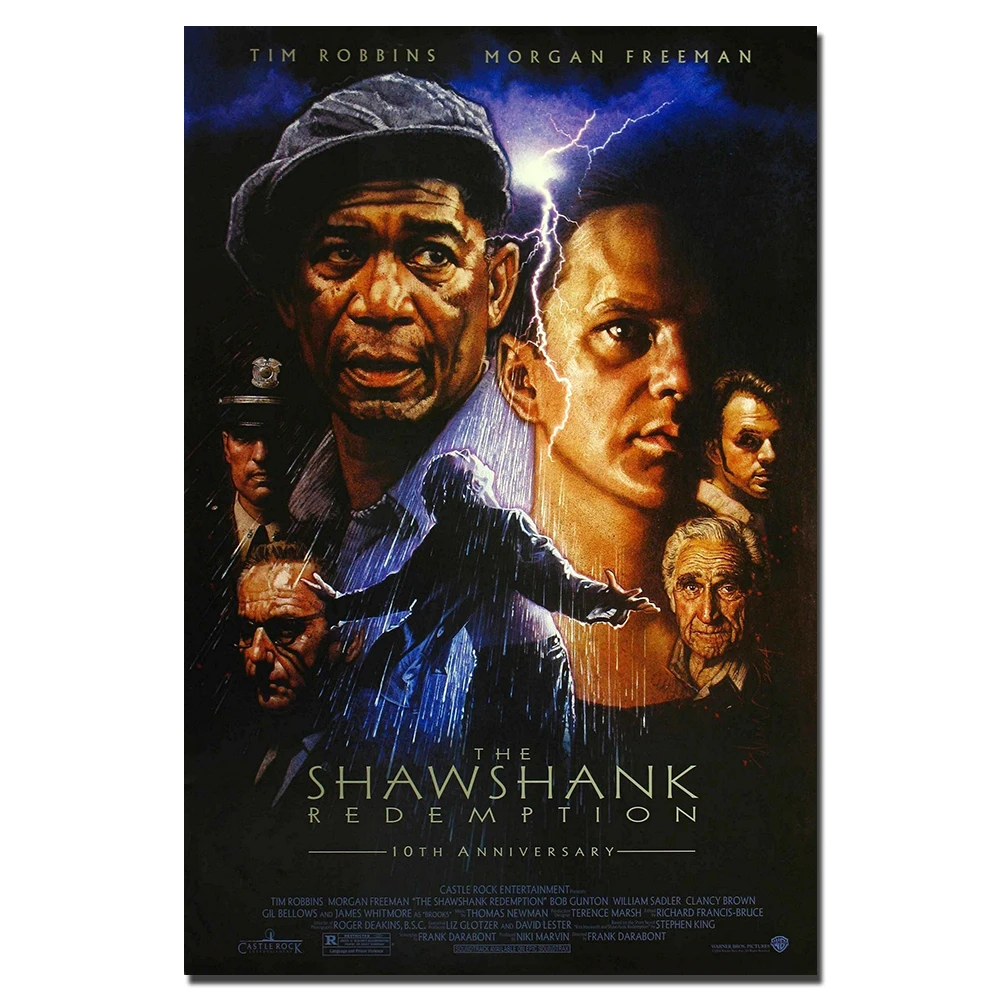 The Shawshank Redemptio Filmový Plakát DIY Zarámovaná Plátna Wall Art pro Domácí Dekor