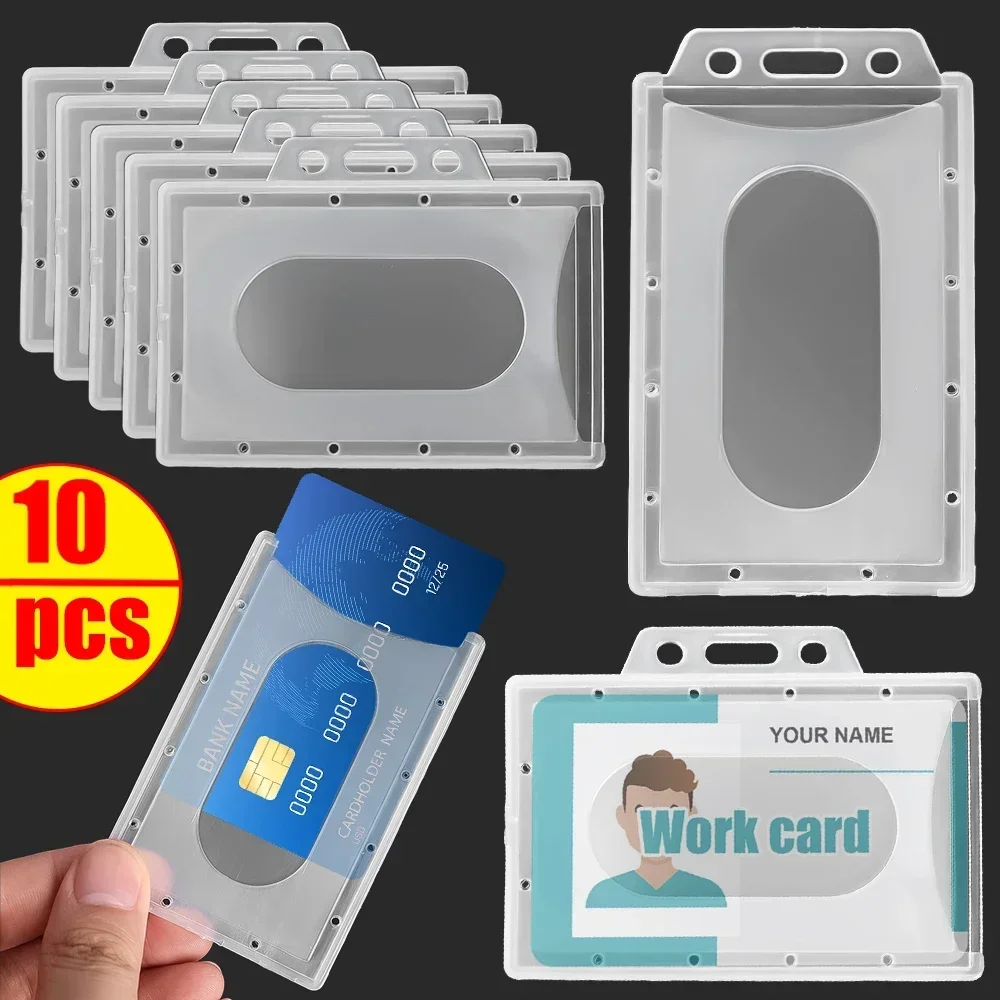 Transparentní Card Sleeve Multi-použití Ochranný Kryt Banka Držitele Kreditní Karty pro Sestry Podnikání, Pracovní Povolení, Anti-ztratil Ochranu