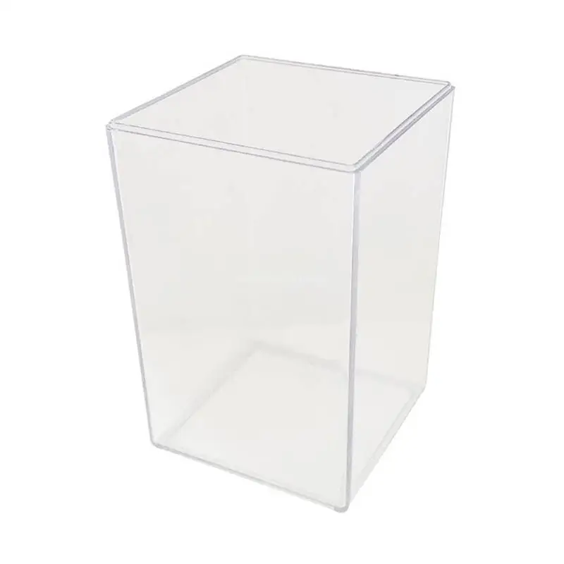 Transparentní Cube-jako Držitel Tužkou Jednoduché Akryl Pero, Šálek, Dekorativní Akrylové Tužka Kontejner Dálkové Ovládání Box Dropship