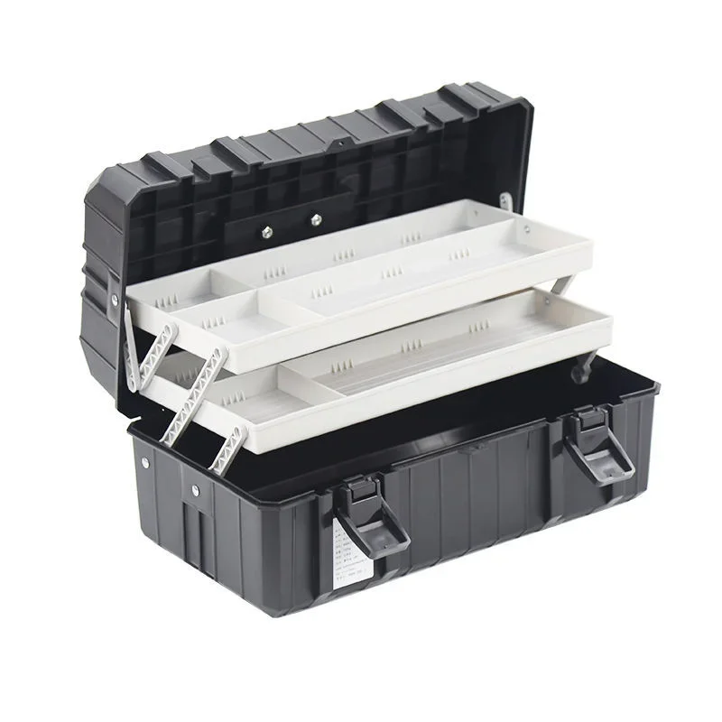 Tři Vrstvy Plastové Skládací Toolbox Údržbu Domácnosti Elektrikář Nástroj Multi-funkční Úložný Box Případě