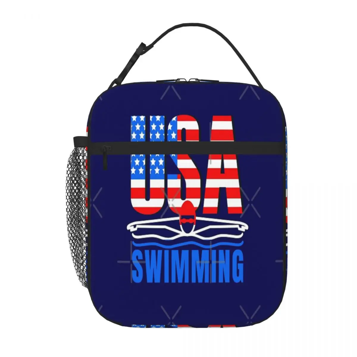 USA Plavání Hrdost V USA Plavání Grafické Tee Pro Spojené Státy Plavat Tým (Modrá) Oběd Tote Piknik Pytel Termální Tašky Dámské