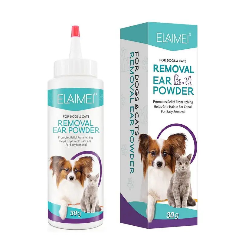 Ušní Pudr Pro domácí Zvířata 30G Bezpečné Efektivní Zdravé Ucho Umýt Prášek, Odstranění Zápachu Pet Příslušenství Ušní Čistič Pro domácí Zvířata, Králíci Psi